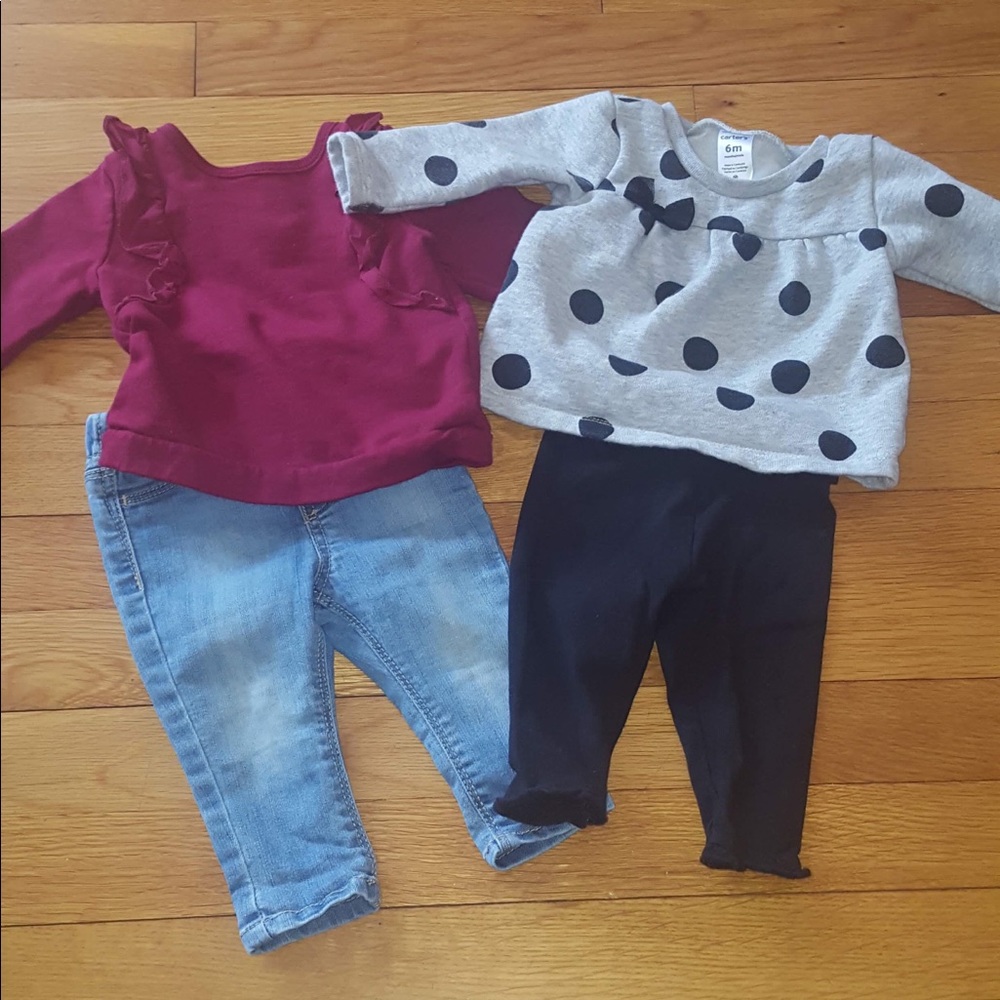 Lot of girls long sleeve shirts and pants
